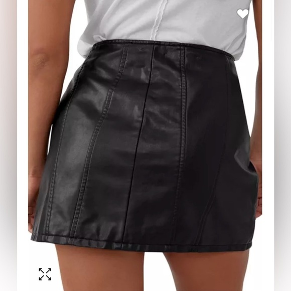 FREE PEOPLE Layla Leather Skirt - Picture 2 of 9